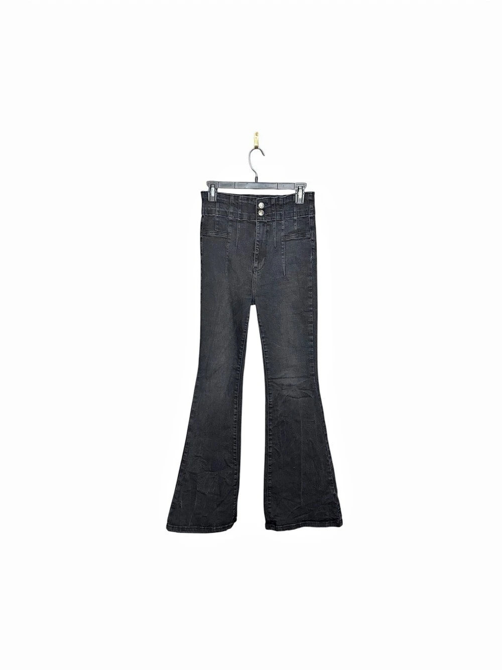 We The Free Jayde Flare Jeans in Black Waist 29